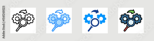 Analysis Setting Icon Collection Set Multiple Style