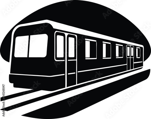 Metro Subway Train Silhouette Design