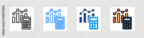 Economy Forecast Icon Collection Set Multiple Style