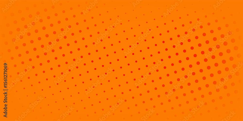 Fototapeta premium Dots halftone orange color pattern gradient texture with technology digital background. Modern nice