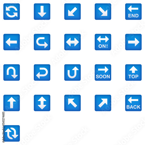Set of Arrow Emoji icons