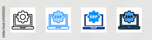 Erp Icon Collection Set Multiple Style