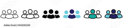 squad icon in different style vector illustration. vector stock