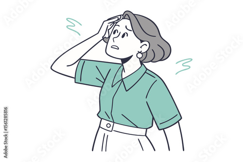 Anxious woman in despair: Captured a woman looks distraught, showcasing the struggles and hardship faced by many with relatable emotion, while she shows signs of worry or sadness.