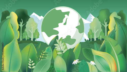 Green environmental illustration