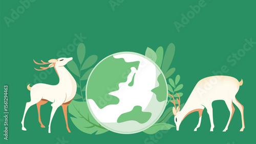 Green environmental illustration