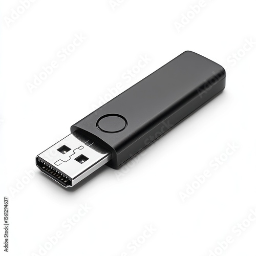 Sleek Black USB-C to DisplayPort Adapter
