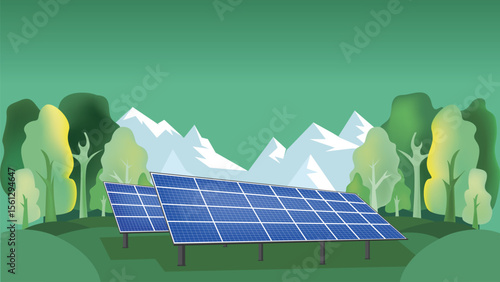 Green environmental illustration