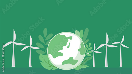 Green environmental illustration