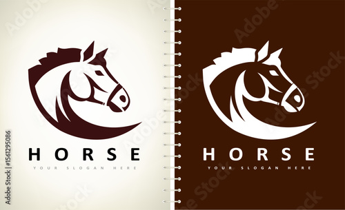 Horse logo vector. Animal vector design