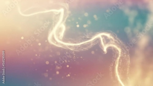 Abstract Golden Stardust Trail Against a Soft Pastel Background, Dreamy, Celestial, Magical, Whimsical, Ethereal, Sparkling, Shimmering, Glimmering,  Cosmic Dust, Galaxy Design