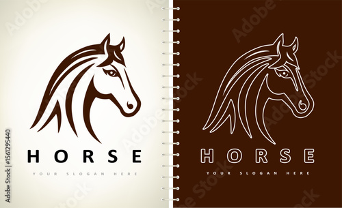 Horse logo vector. Animal vector design