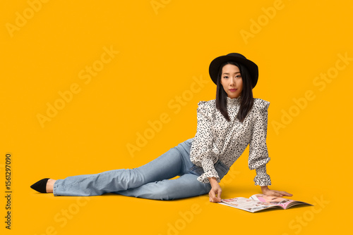 Beautiful young Asian woman...