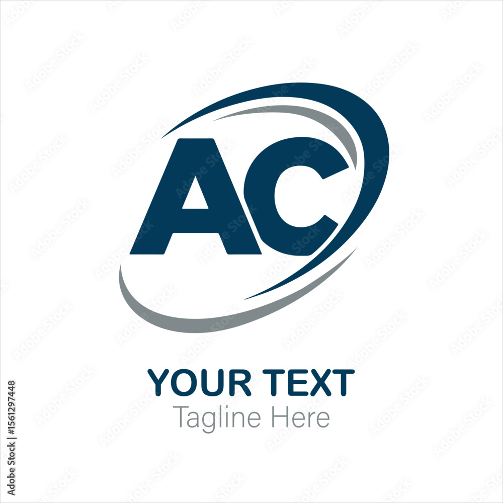 Obraz premium Abstract AC letter logo modern corporate business icon vector