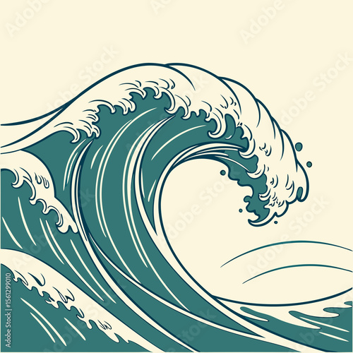 vector illustration of a wave