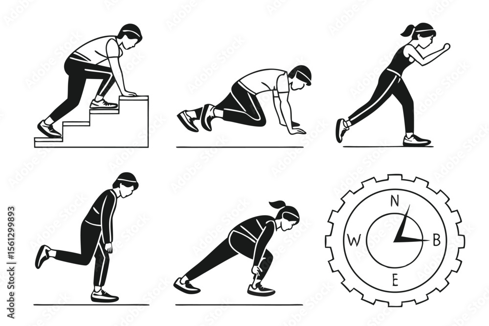 Fototapeta premium hockey players vector illustration