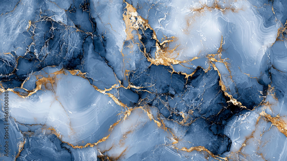 Fototapeta premium Blue marble texture background