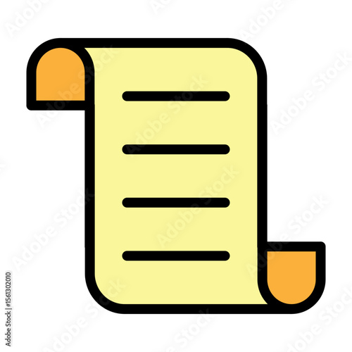 Script File Vector Filled Icon Design