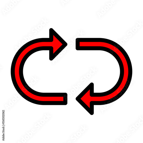 For Loop Vector Filled Icon Design