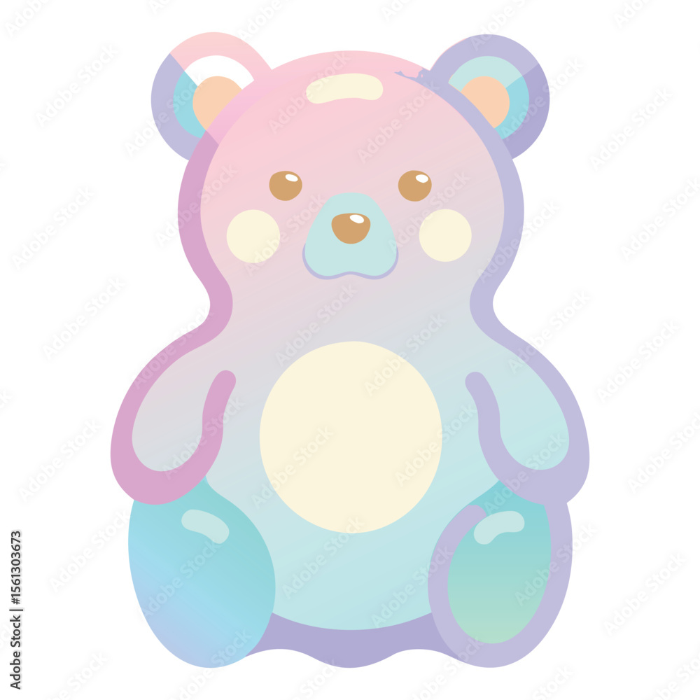 Fototapeta premium Gummy bear in pastel colors