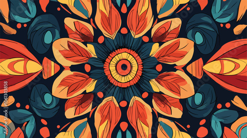 Boho Chic Background Design Vector Illustration