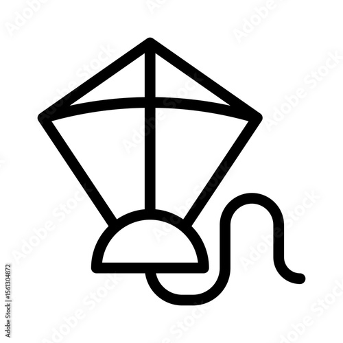 kite flying line icon