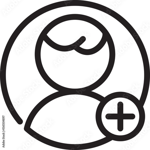 Add User Icon Simple, Clean, and Modern User Interface Design Element