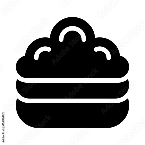 cream puff glyph icon