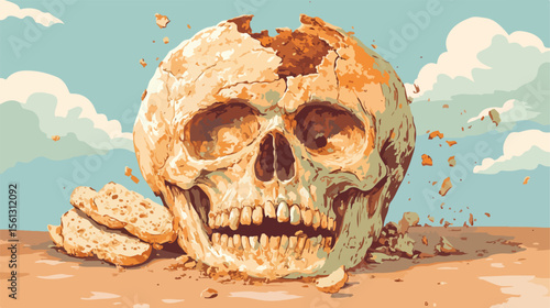 Delicious Bread of the Death Vector Illustration