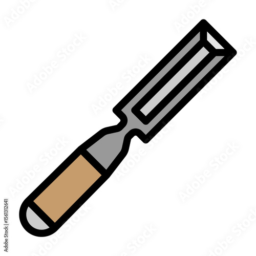 Wood Chisel  Vector Filled Icon Design