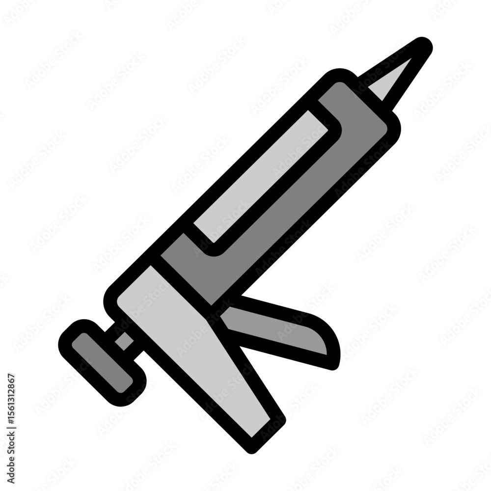 Fototapeta premium Caulking Gun Vector Filled Icon Design