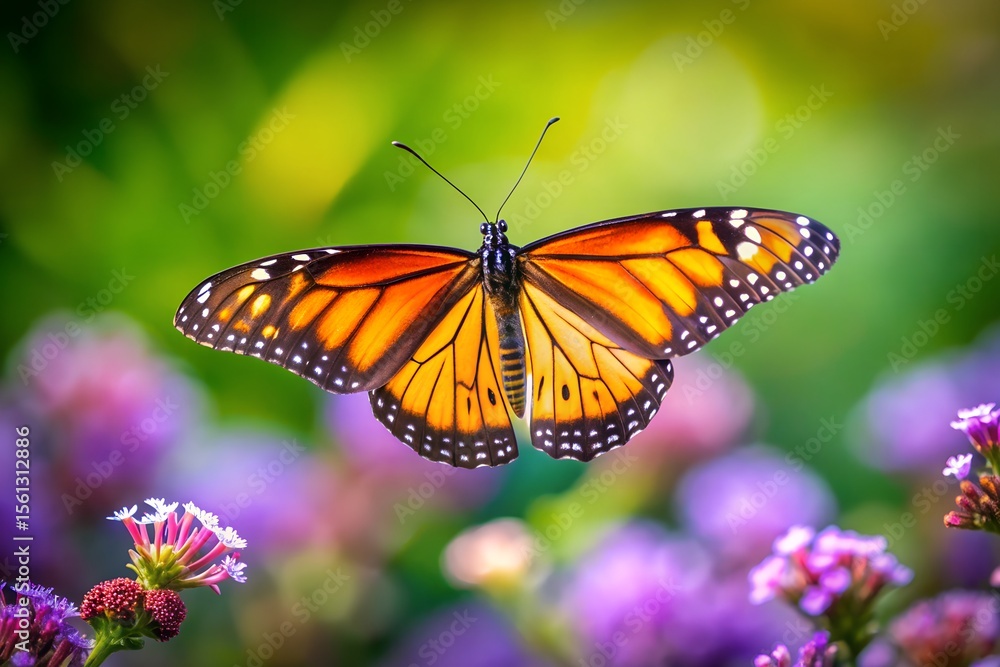 Fototapeta premium butterfly on flower