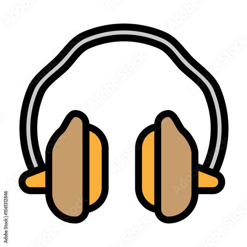 Ear Protection  Vector Filled Icon Design