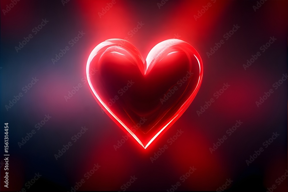 ia generated. Shiny red 3D heart on dark background, modern and elegant design perfect for romantic themes, Valentine's Day or love. ia generated. Shiny red 3D heart on dark background, modern and elegant design perfect for romantic themes, Valentine's Day or love.