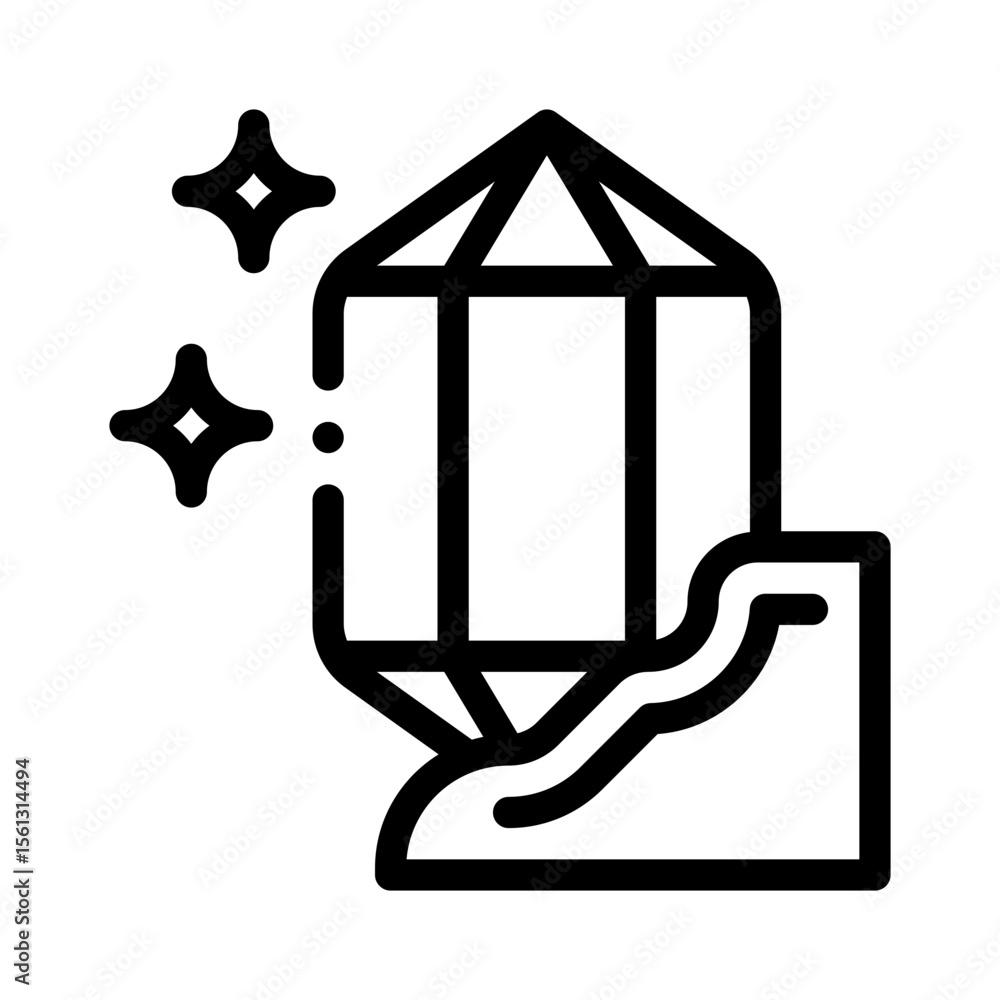 crystal line icon crystal line icon