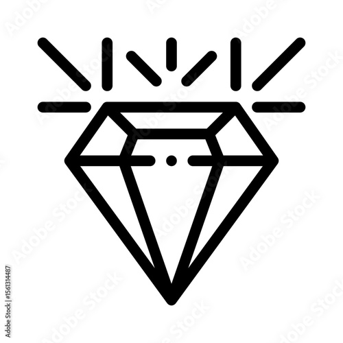 diamond line icon