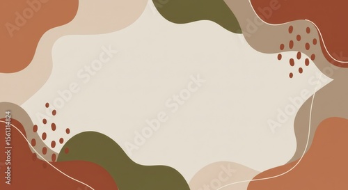 Abstract Earth Tone Background Organic Shapes and Neutral Colors