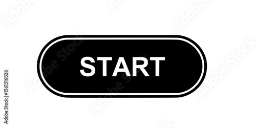 Black "START" button with white text on minimalist background  