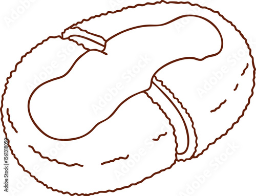 vector illustration of pork cutlet