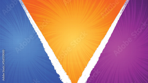 Colorful Comic Pop Art Abstract Background with Cartoon Style