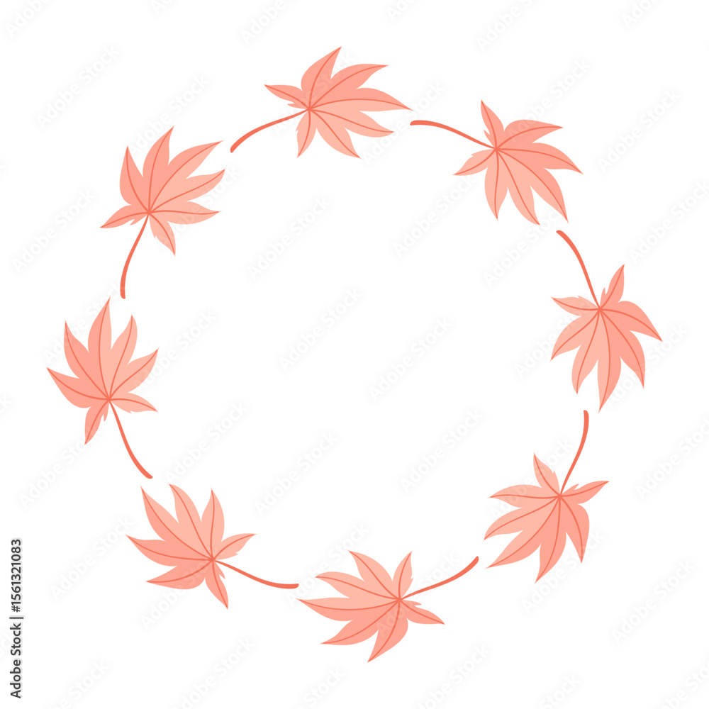 Obraz premium Decorative autumn wreath with colorful leaves