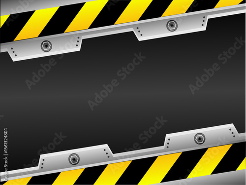 construction background . vector illustration of safety background, yellow stripes with copy paste black background