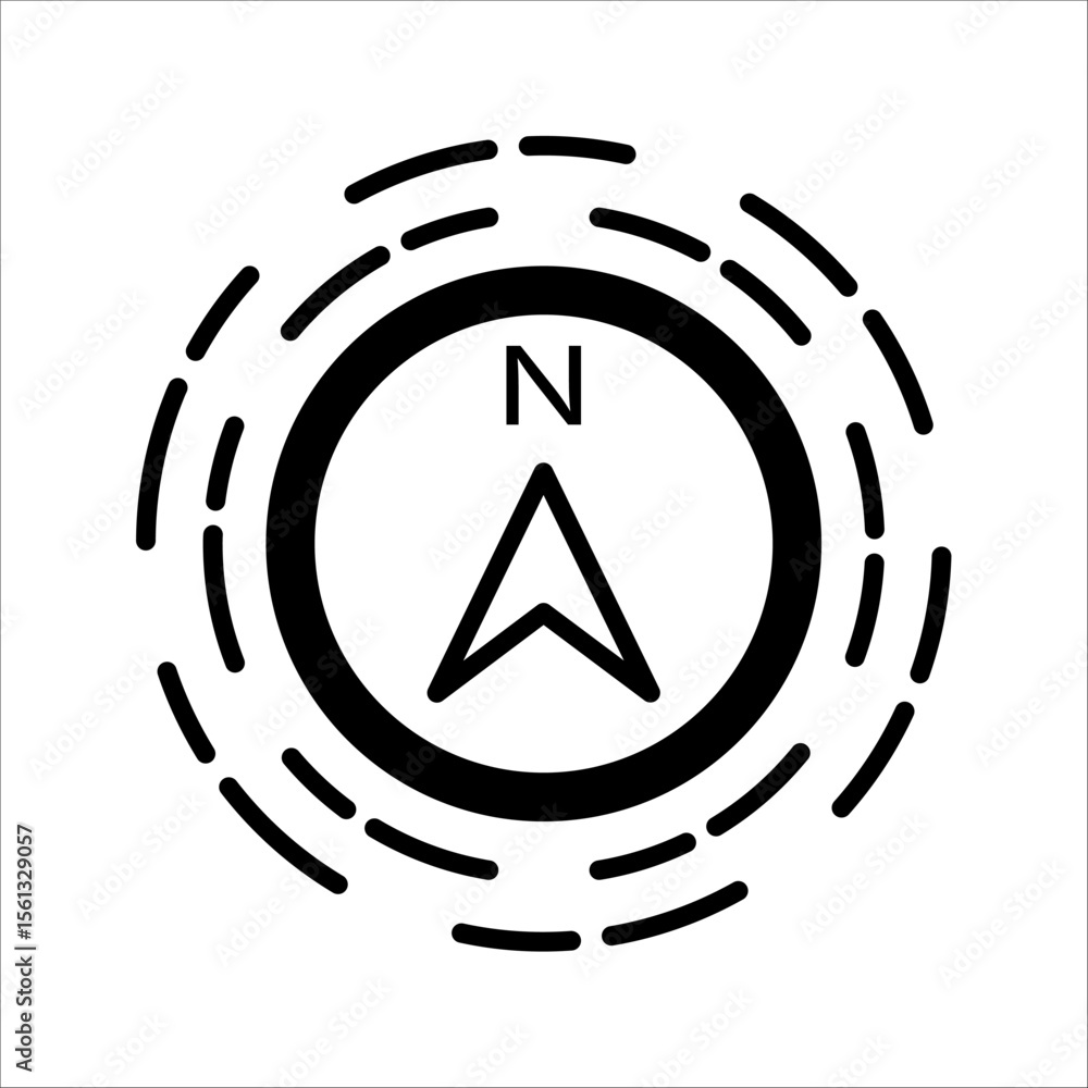 Arrow Compass Icon Vector Logo Template. North Direction. Arrow Compass Icon Vector Logo Template. North Direction.