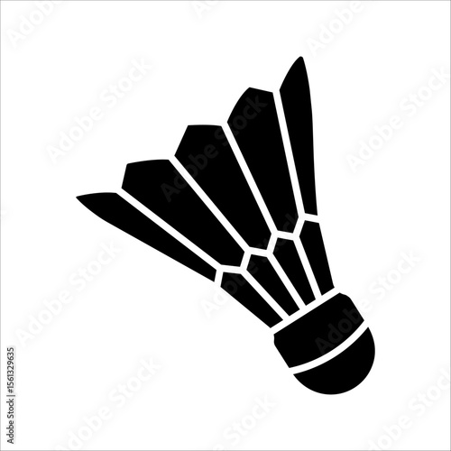 badminton ball icon, sport on white background