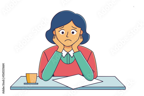 Overwhelmed Thoughts: A person in a moment of contemplation, the image captures the silent battle of the mind, the weight of worries and challenges.