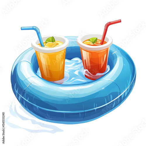 A collection of tropical beach travel elements and summer vacation scenes, perfect for commercial use and design assets.