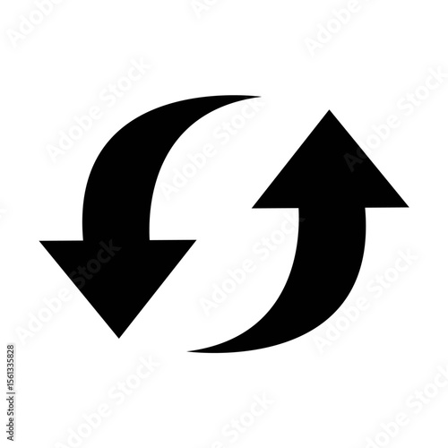 Arrows. Arrow with loop image. Cycle. Going around. Cycle. Reincarnation. Sustainability. Black. Arrow.
