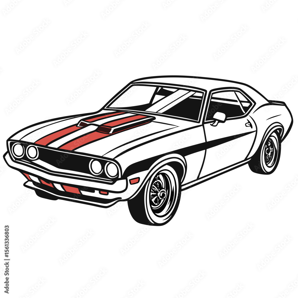 Fototapeta premium american muscle car
