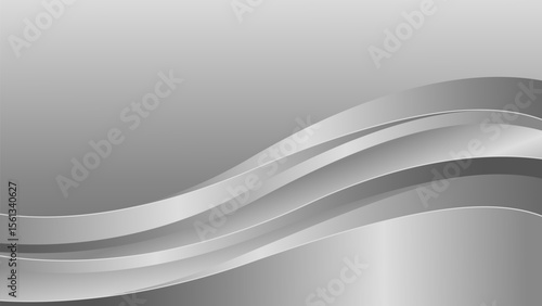 Elegant abstract silver luxury wave background. Metallic design wallpaper. Suitable for templates, banners, covers, sales, business, events, awards, websites, pages, and more