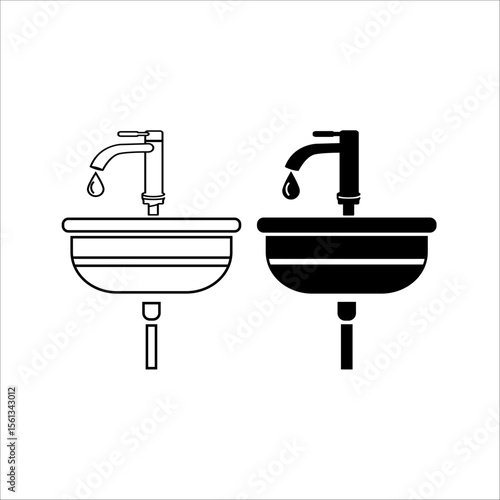 Sink Icon Glyph Icon Design For Personal And Commercial Use